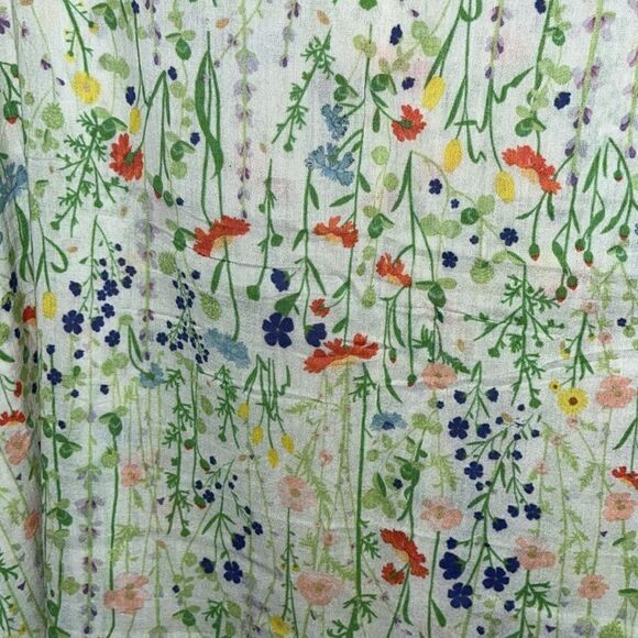 Beck Sundergaard Women Floral Striped Cotton Modal Fashion Scarf Fringe 82”, 40” - Picture 7 of 11